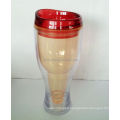 13-oz BPA FREE double wall plastic wine tumbler with lid